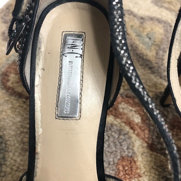 International Concepts Rhinestone Black High Heels Size 9M - Picture 4 of 7
